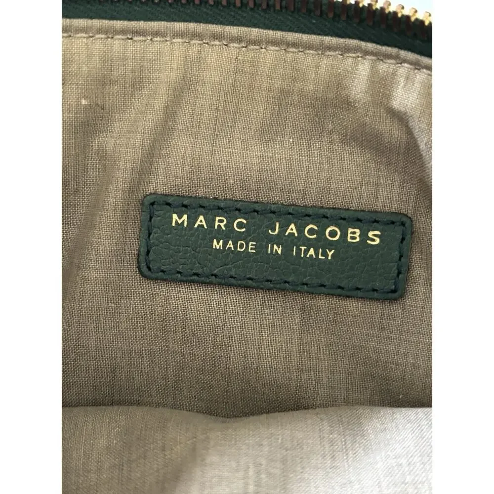 Marc Jacobs Mayfair Green Quilted Leather Heavy Gold Chain Shoulder Bag Preowned - Picture 11 of 11